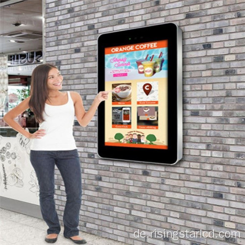 Wand montierte Werbung Berührbares LCD -Display